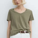 تی‌شرت نخی زنانه یقه هفت