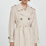 کت بارانی زنانه دو دکمه