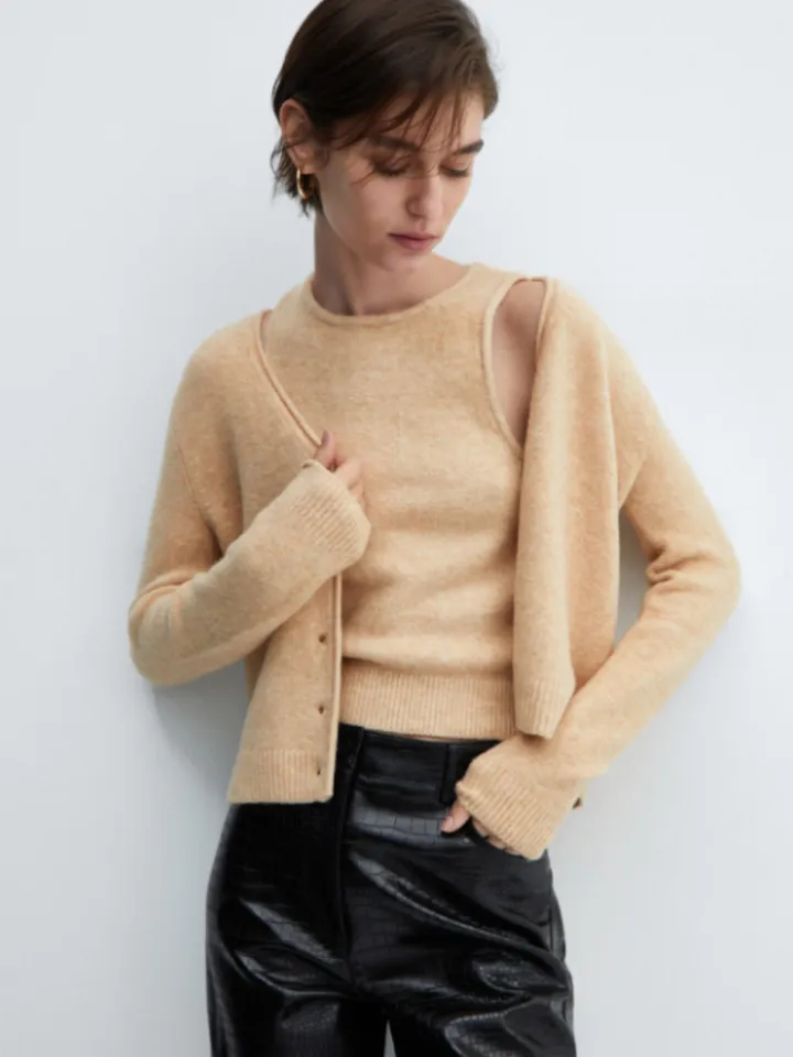 تاپ بافتنی بنددار